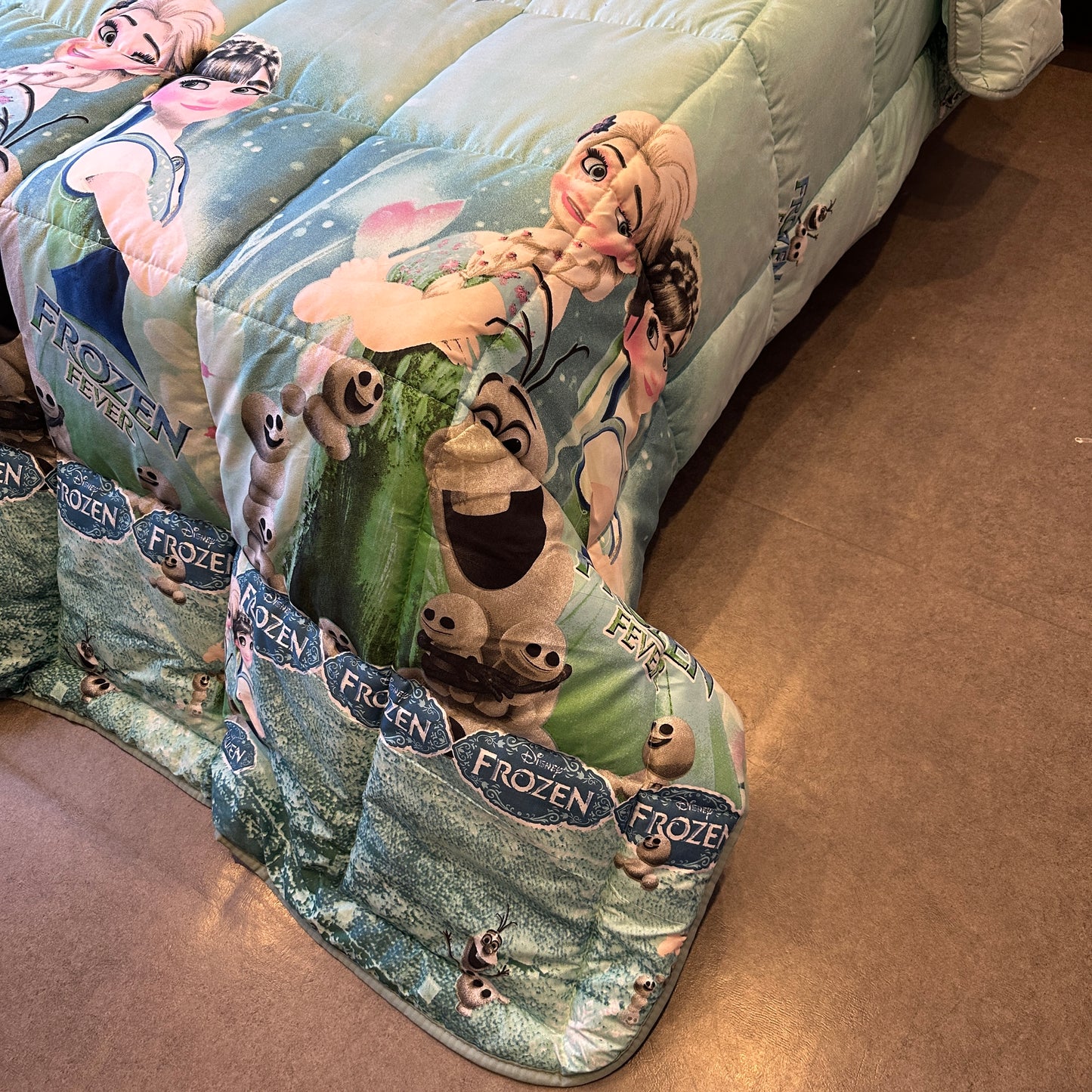 Couette 1 Place - Reine des Neiges Bleu-Glacier