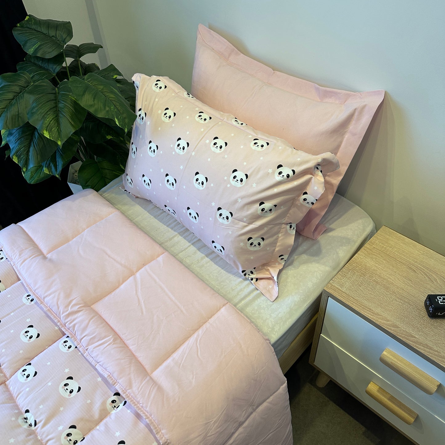 Couette 1 Place - Panda Rose