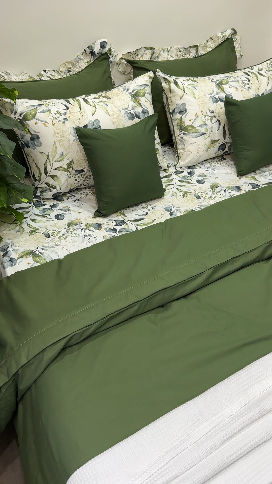Cache Couette 2 Places Jardin Vert