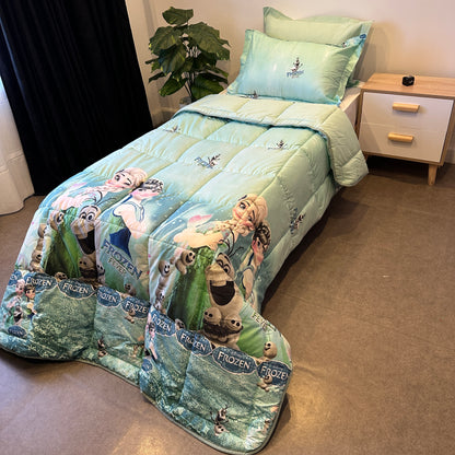 Couette 1 Place - Reine des Neiges Bleu-Glacier