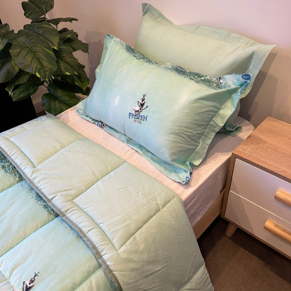 Couette 1 Place - Reine des Neiges Bleu-Glacier