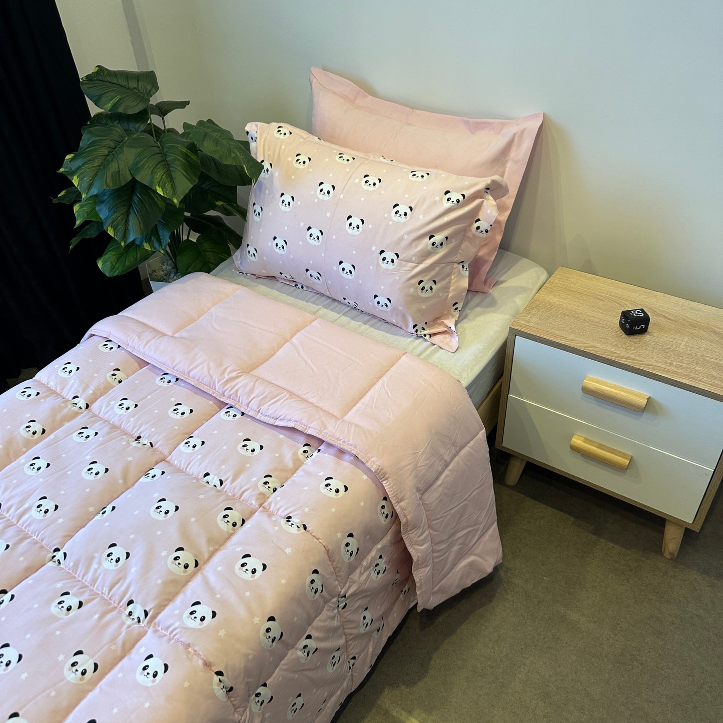 Couette 1 Place - Panda Rose