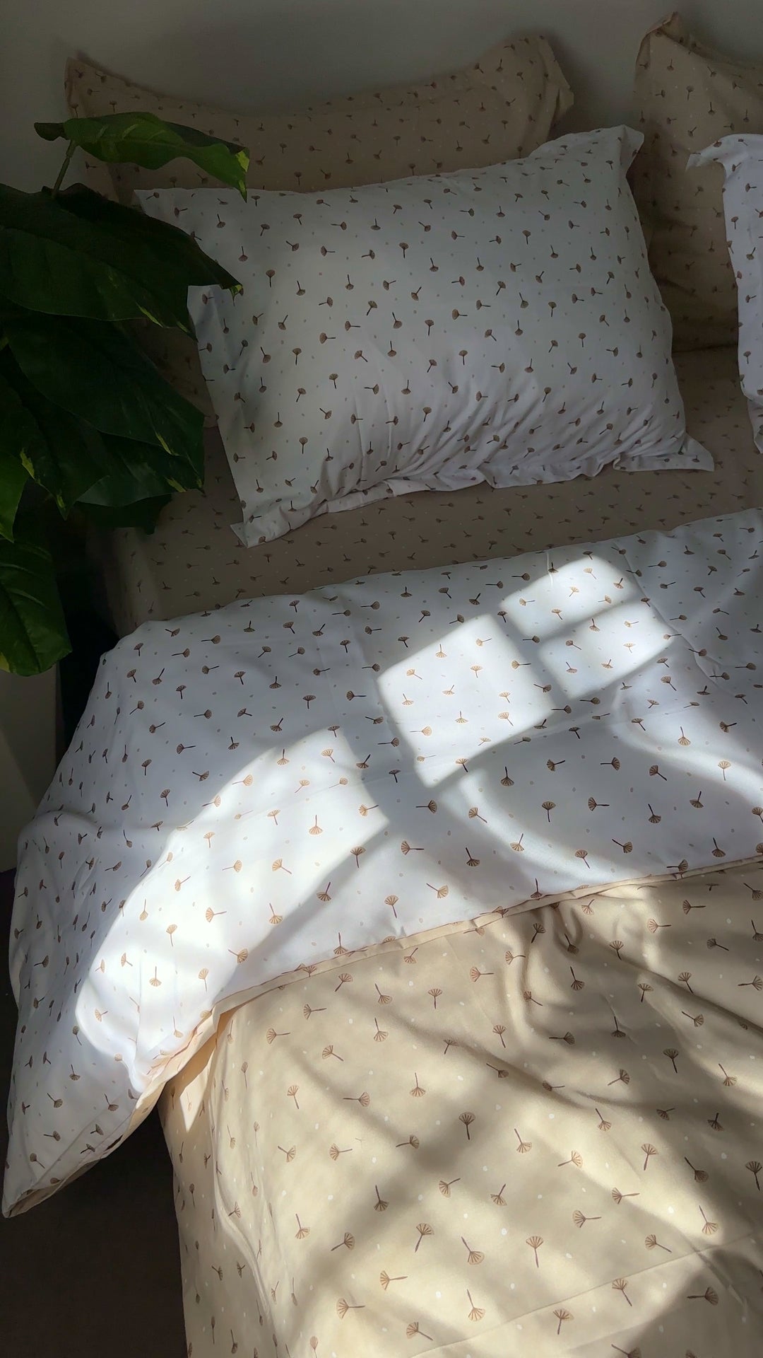 Cache Couette 2 Places Beige