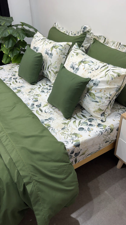 Cache Couette 2 Places Jardin Vert