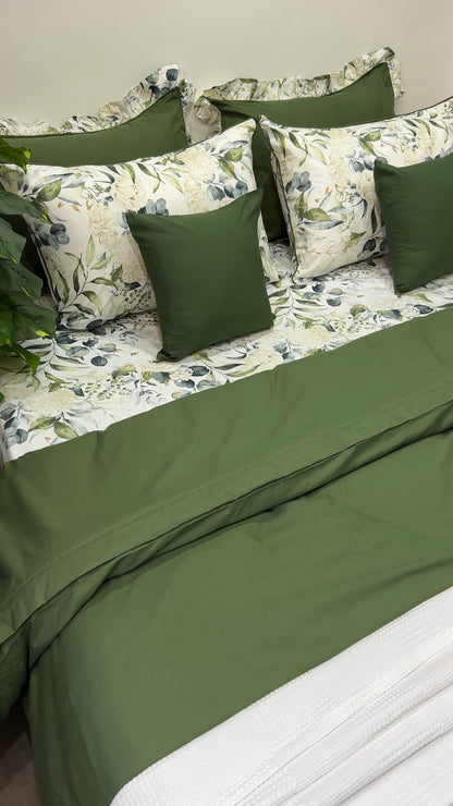 Cache Couette 2 Places Jardin Vert
