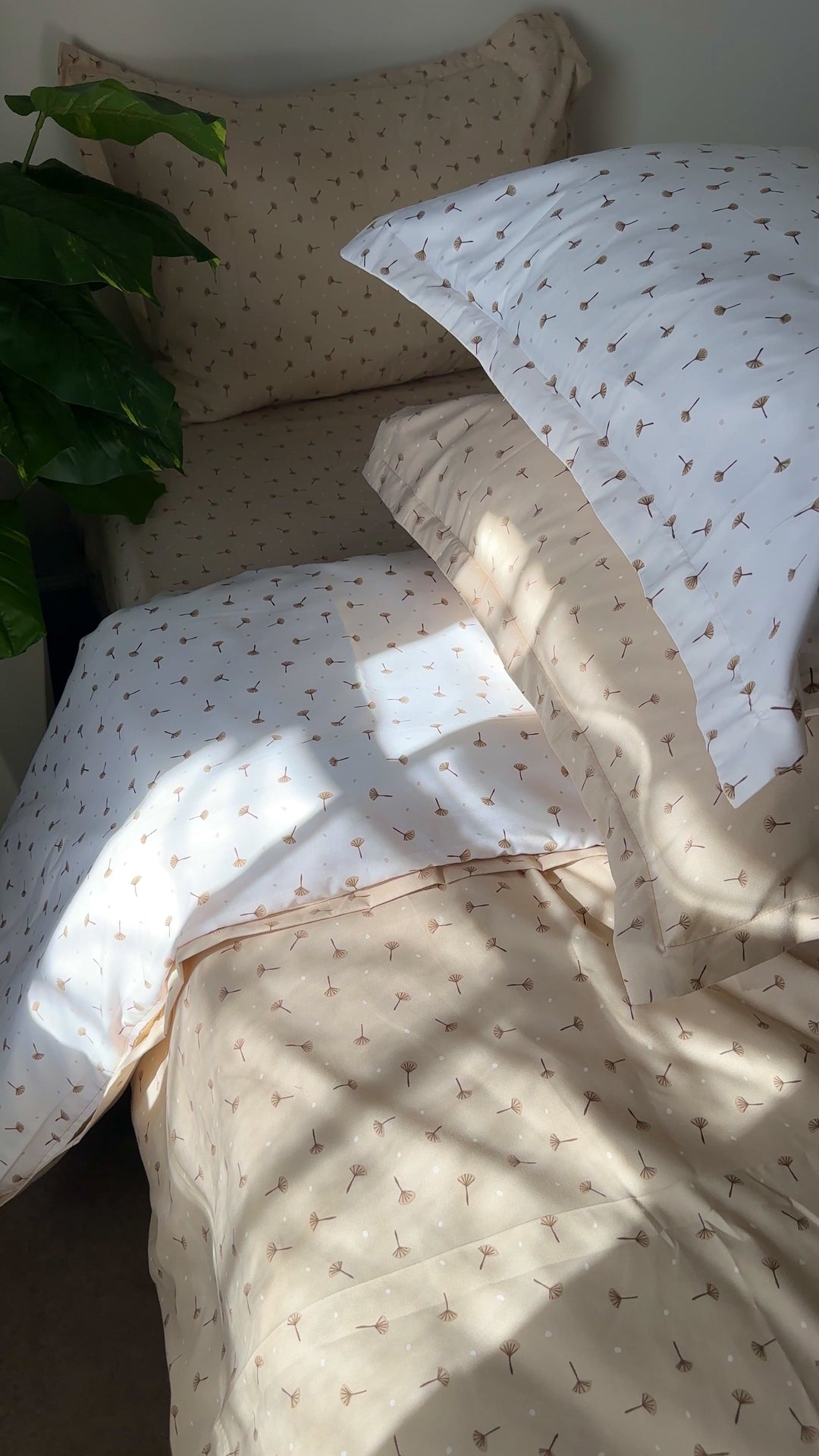 Cache Couette 2 Places Beige